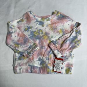Cat & Jack Toddler Soft Fleece Pullover Sweatshirt Size 2T Warm Pink Multi